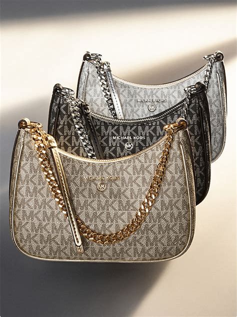 michael kors jet set charm item 30h01tce3m gunmetal|Jet Set Charm Small Logo Embossed Patent Pochette .